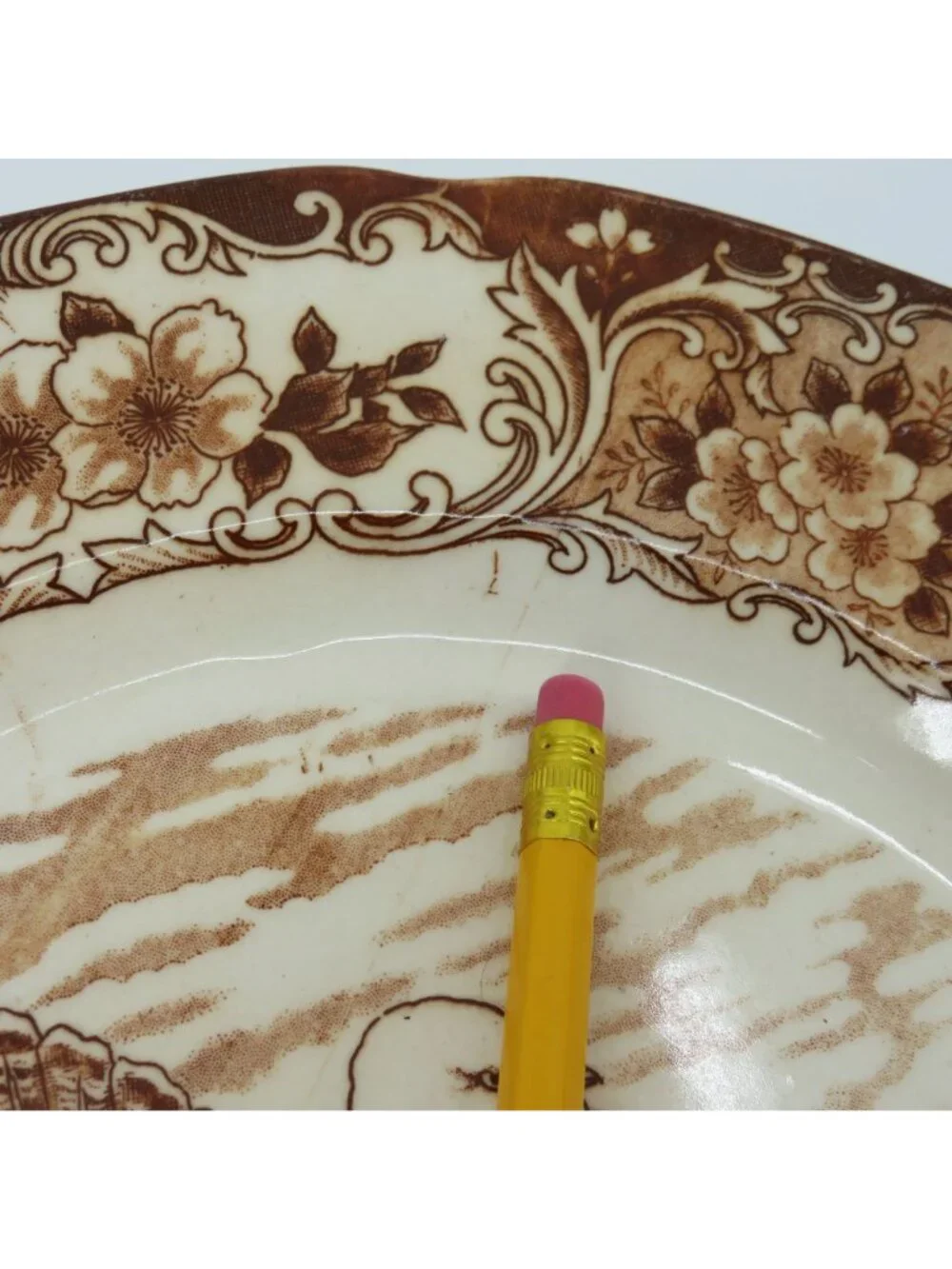 VTG Ucagco Turkey Flower Floral Plate 10.1in Thanksgiving Retro Made in Japan